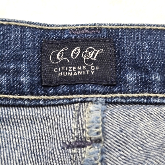 ♡ Citizens of Humanity Blue Jeans | Amber Stretch High Rise Bootcut Anthropology - Picture 6 of 16